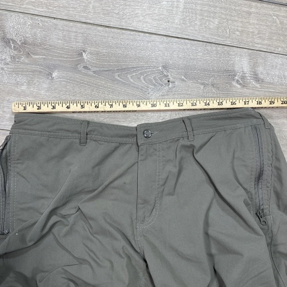 Clothing Arts Travel Pants Mens Large Olive Pick-Pocket‎ Proof Zipper Pockets